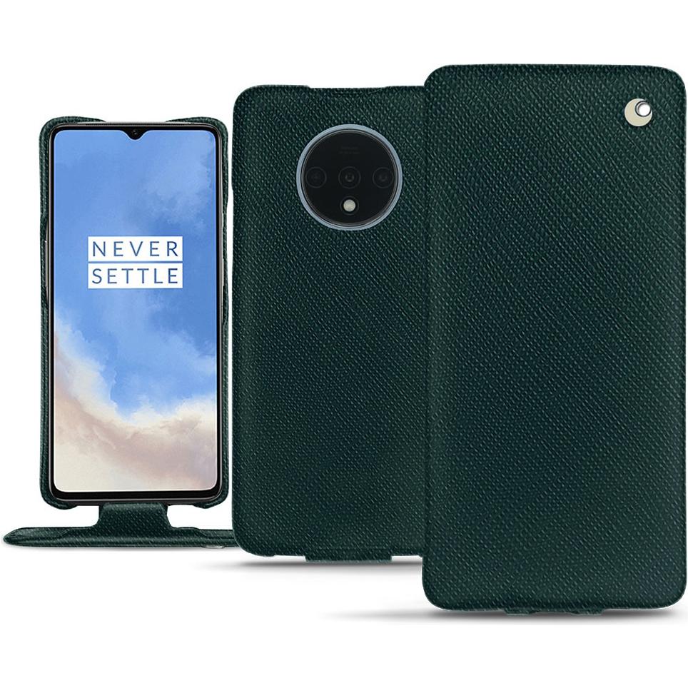 Noreve Lederschutzhülle vertikal (OnePlus 7T), Smartphone Hülle, Grün