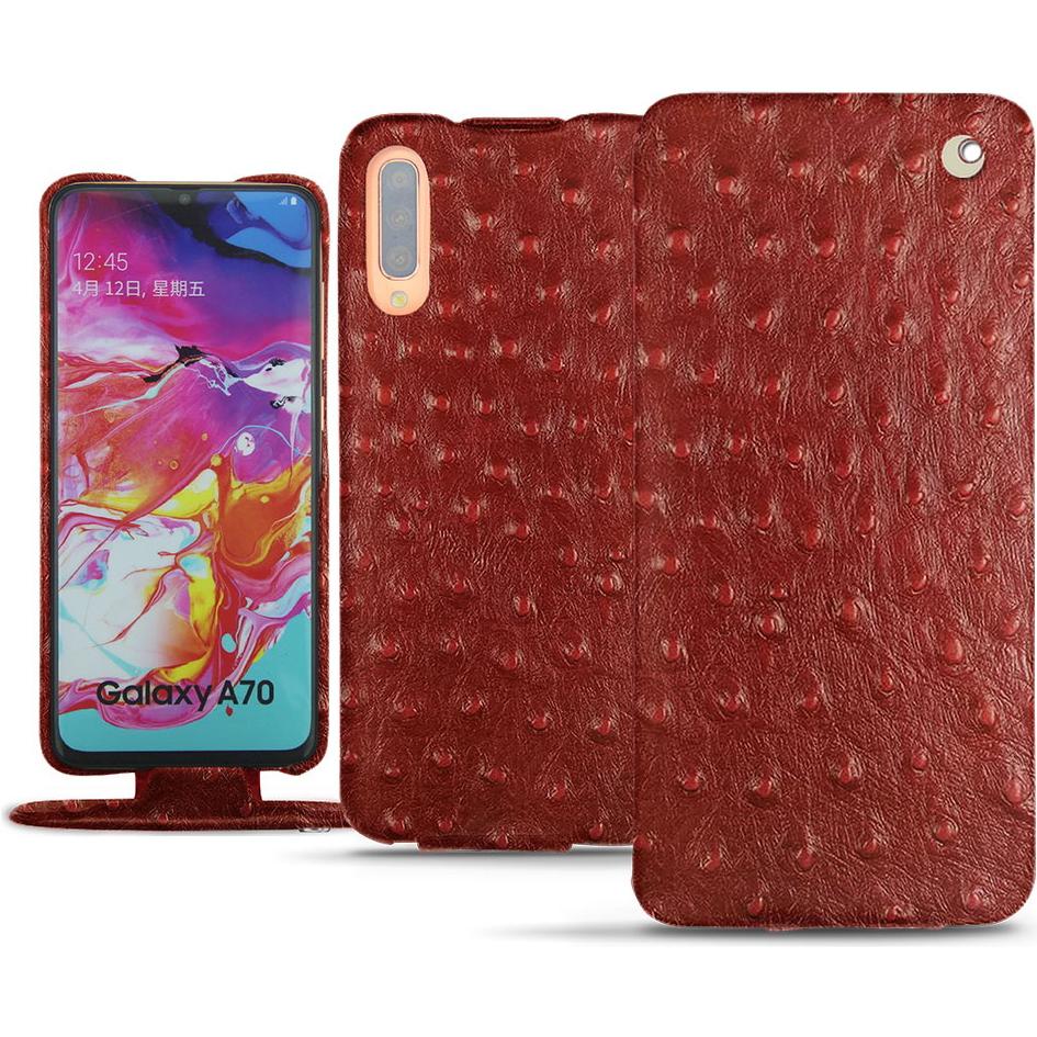 Thumbnail - Noreve Lederschutzhülle vertikal (Samsung Galaxy A70), Smartphone Hülle, Rot