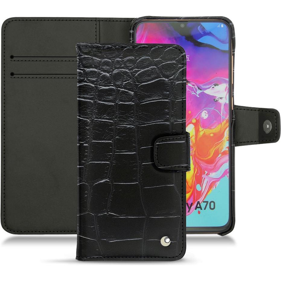 Thumbnail - Noreve Lederschutzhülle Wallet (Samsung Galaxy A70), Smartphone Hülle, Schwarz