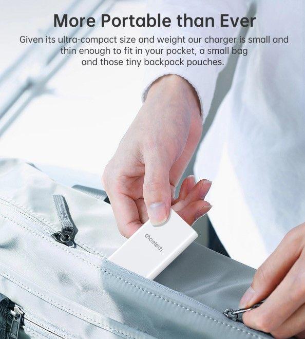 Image du produit Choetech Chargeur rapide USB-C et USB-A GaN (65 W, 2 ports)
