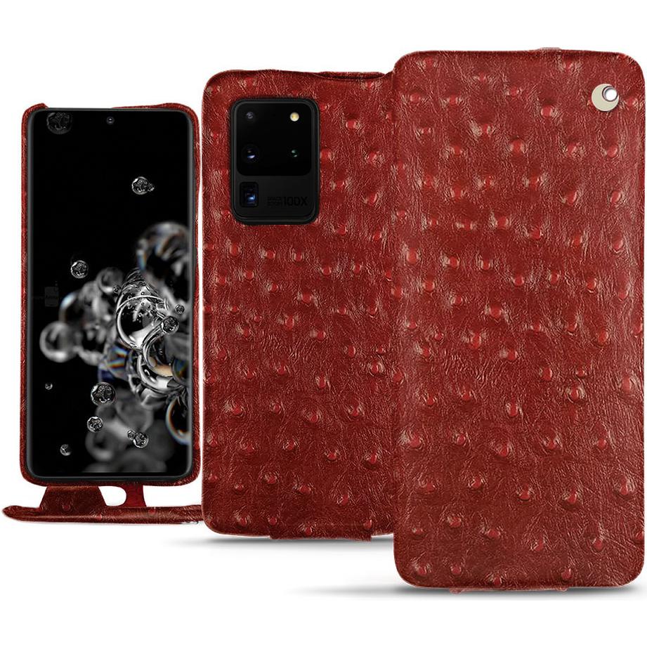 Thumbnail - Noreve Lederschutzhülle vertikal (Samsung Galaxy S20 Ultra 5G), Smartphone Hülle, Rot
