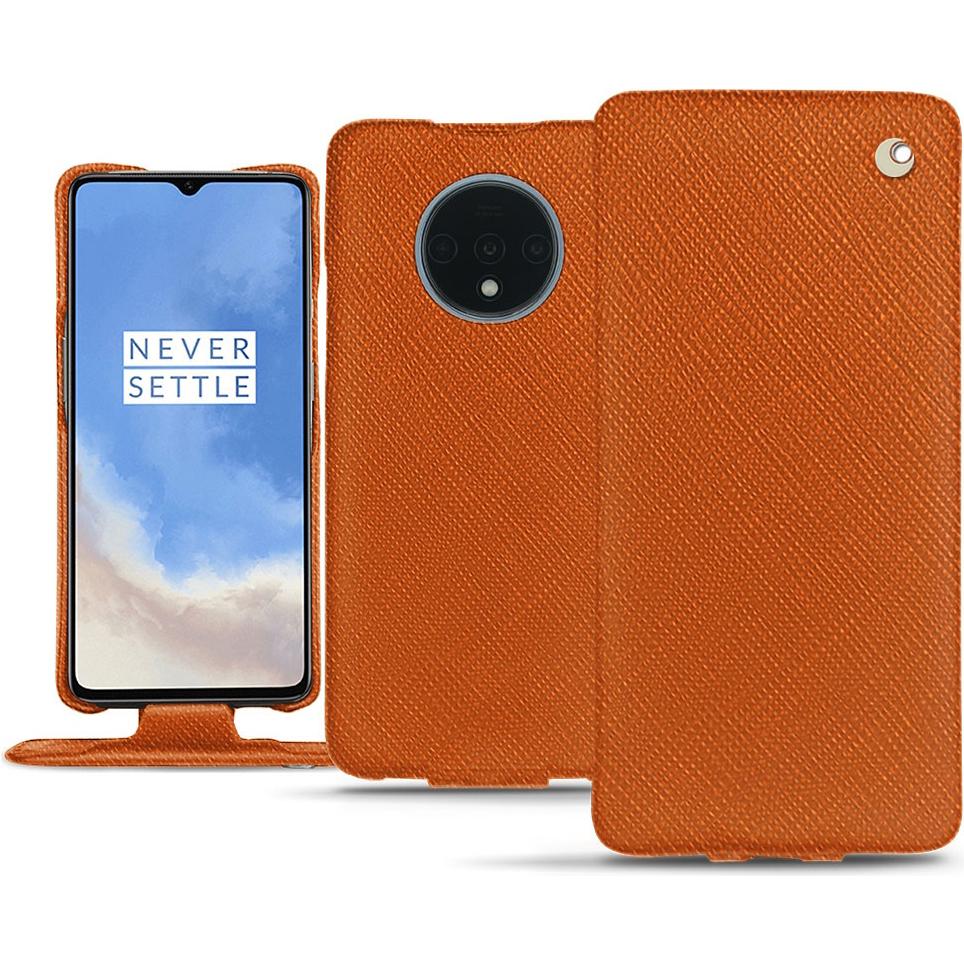 Thumbnail - Noreve Lederschutzhülle vertikal (OnePlus 7T), Smartphone Hülle, Orange