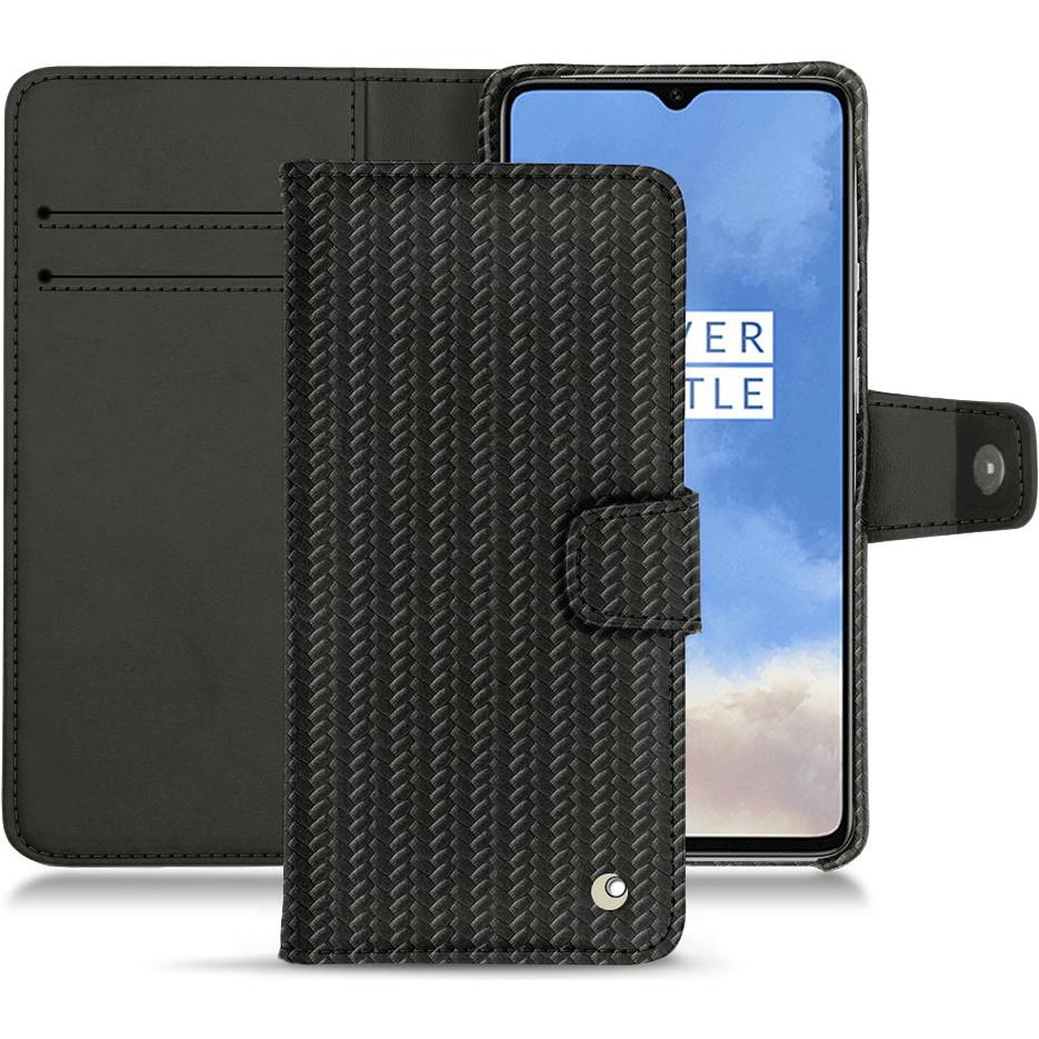Noreve Lederschutzhülle Wallet (OnePlus 7T), Smartphone Hülle, Schwarz