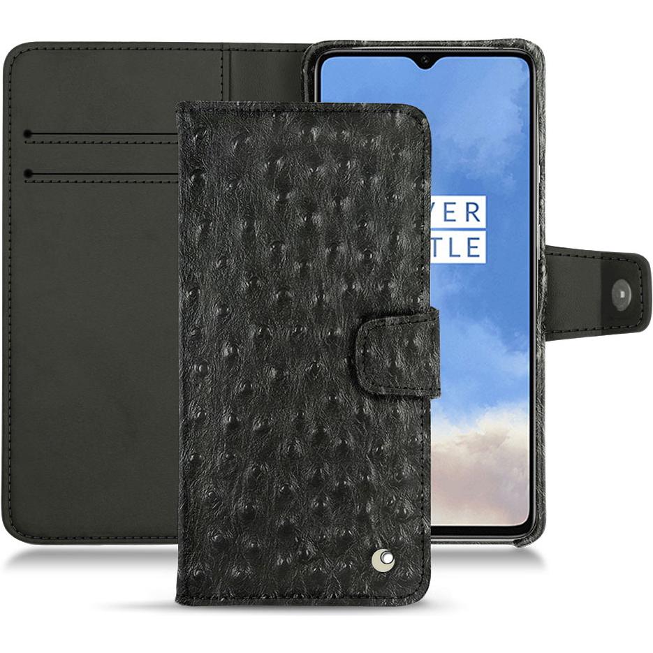 Noreve Lederschutzhülle Wallet (OnePlus 7T), Smartphone Hülle, Schwarz