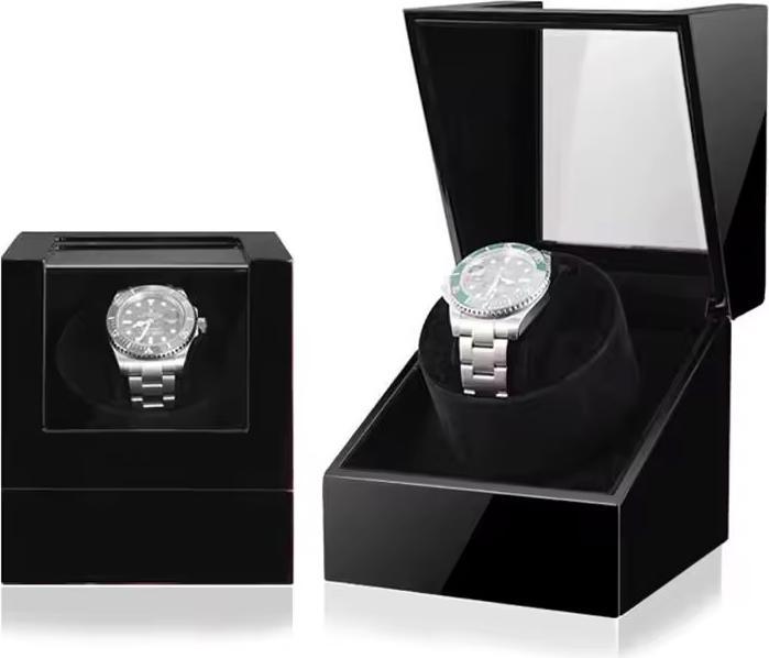 Cbx Eleganter Uhrenbeweger für 1 Uhr, Watchwinder Schwarz poliert (1 x)