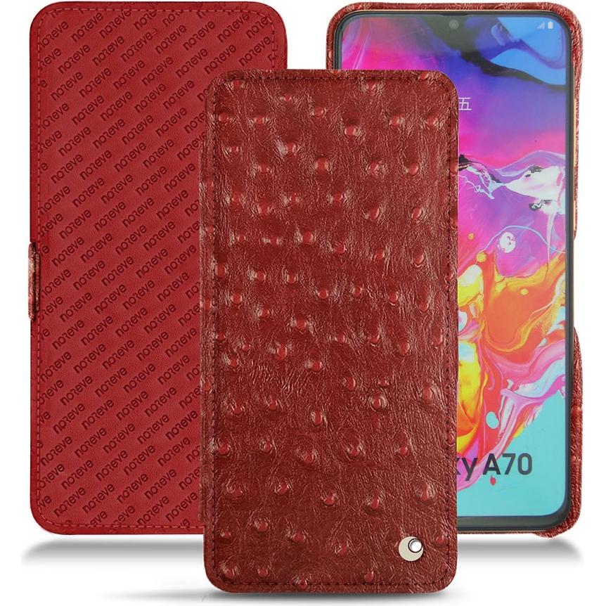 Thumbnail - Noreve Lederschutzhülle horizontal (Samsung Galaxy A70), Smartphone Hülle, Rot