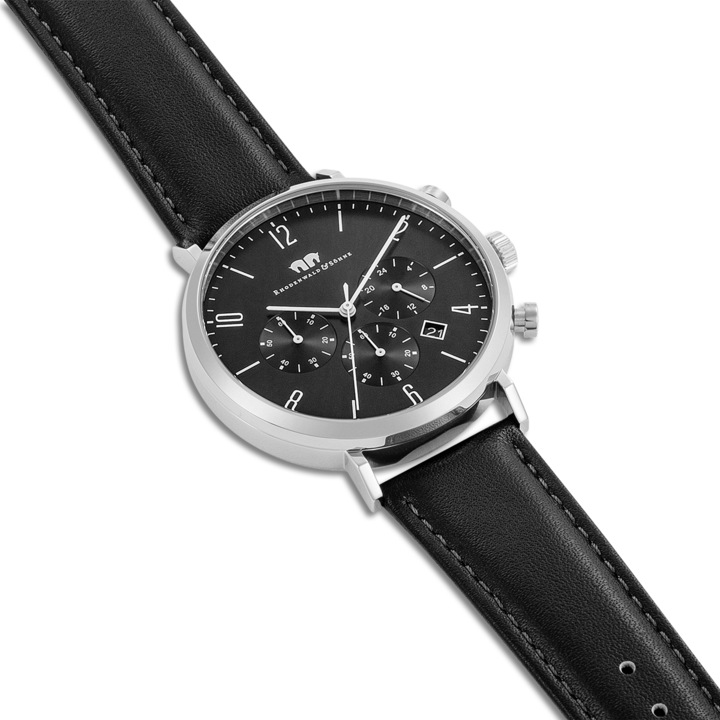 Immagine prodotto Cronografo da uomo Arakon in vera pelle nera - 26531 (Cronografo, 42 mm)