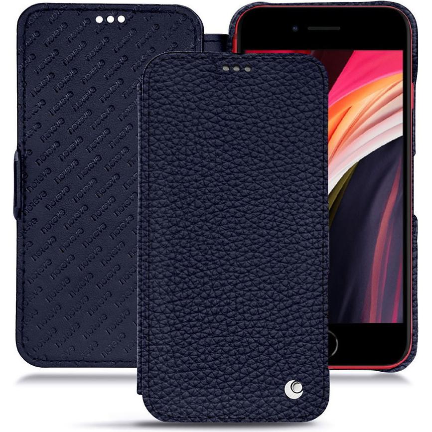 Noreve Lederschutzhülle horizontal (Apple iPhone SE (2nd Gen), Apple iPhone SE (3rd Gen)), Smartphone Hülle, Violett