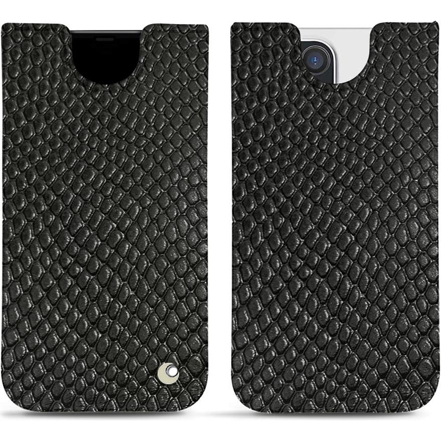 Noreve Lederschutzhülle (Apple iPhone 12 Pro), Smartphone Hülle, Schwarz