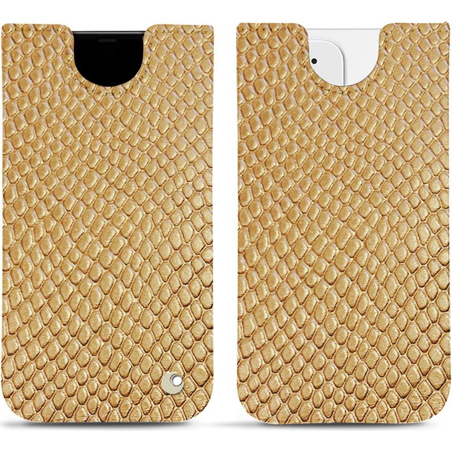 Noreve Lederschutzhülle (Apple iPhone 12 mini), Smartphone Hülle, Beige