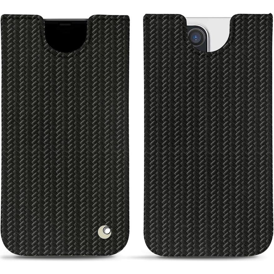 Noreve Lederschutzhülle (Apple iPhone 12 Pro Max), Smartphone Hülle, Schwarz