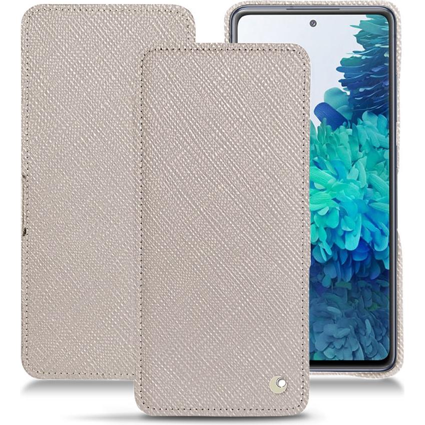 Noreve Lederschutzhülle horizontal (Samsung Galaxy S20 FE), Smartphone Hülle, Beige