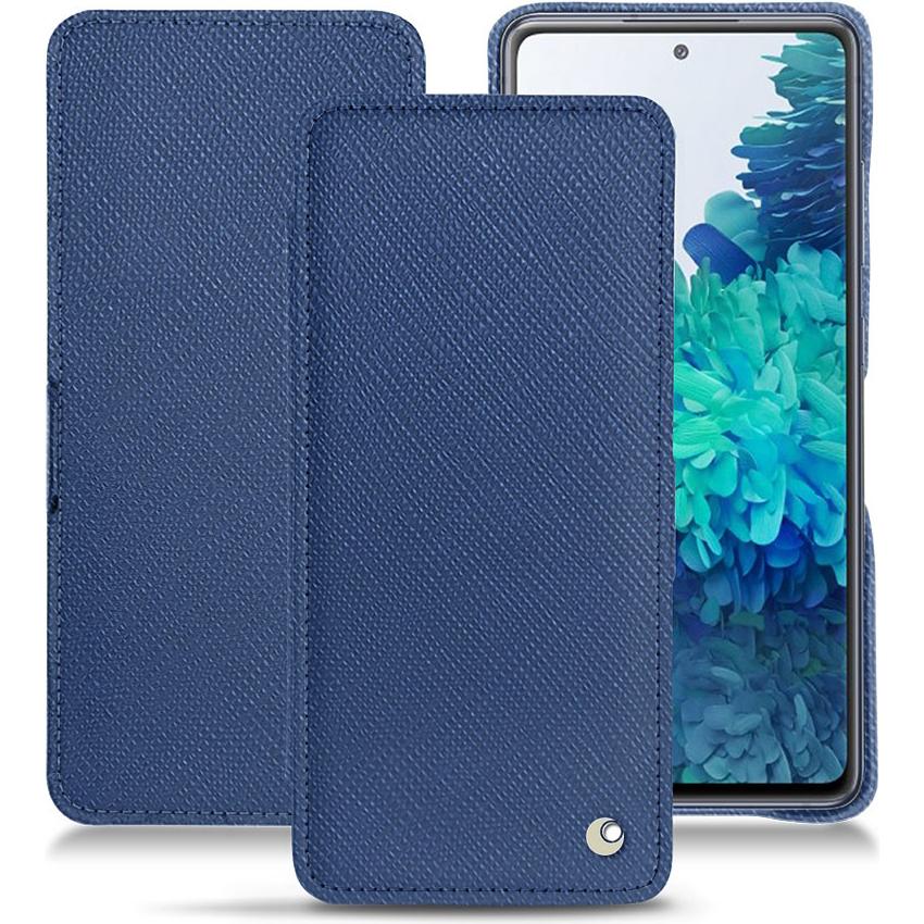 Thumbnail - Noreve Lederschutzhülle horizontal (Samsung Galaxy S20 FE), Smartphone Hülle, Blau