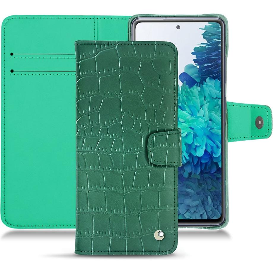 Noreve Lederschutzhülle Wallet (Samsung Galaxy S20 FE), Smartphone Hülle, Grün