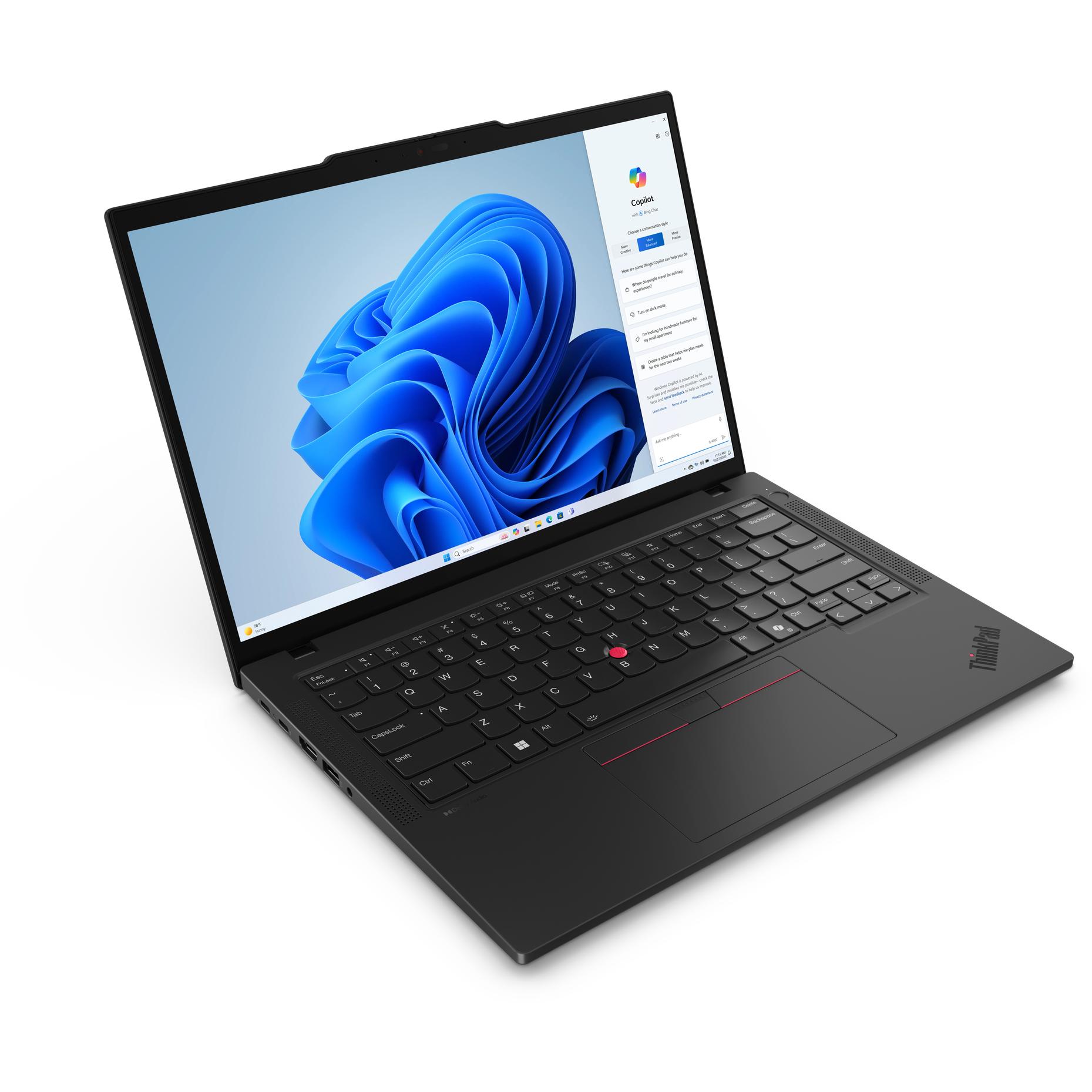 Thumbnail - Lenovo ThinkPad T14 Gen 5 (14", Intel Core Ultra 7 155U, 32 GB, 1000 GB, DE), Notebook, Schwarz