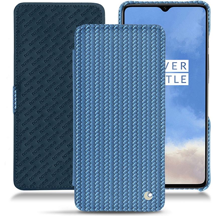 Noreve Lederschutzhülle horizontal (OnePlus 7T), Smartphone Hülle, Blau