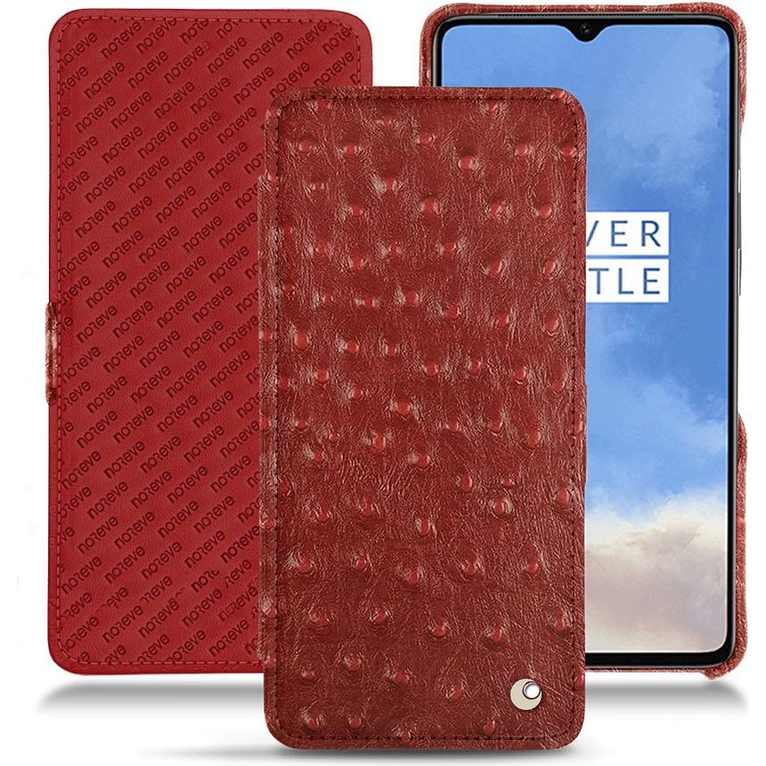 Noreve Lederschutzhülle horizontal (OnePlus 7T), Smartphone Hülle, Rot