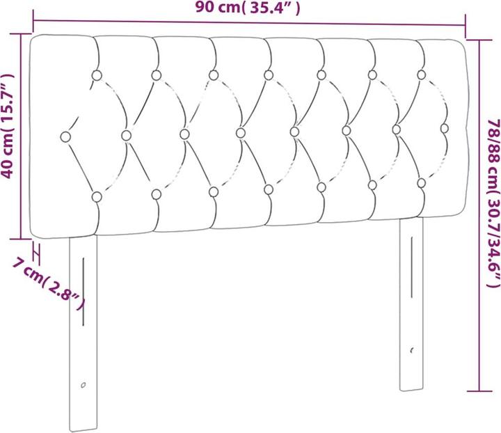 Actual product image vidaXL Garrett (200 x 7 x 128 cm)