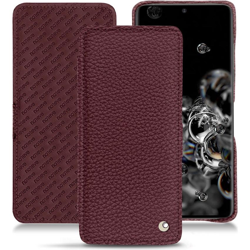 Noreve Lederschutzhülle horizontal (Samsung Galaxy S20 Ultra 5G), Smartphone Hülle, Violett