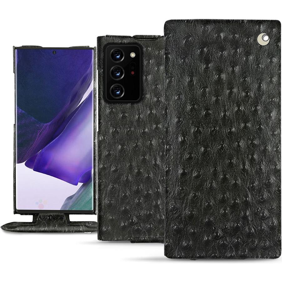 Noreve Lederschutzhülle vertikal (Samsung Galaxy Note 20 Ultra), Smartphone Hülle, Schwarz