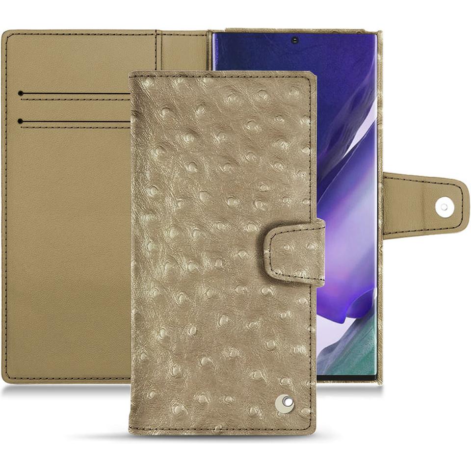 Noreve Lederschutzhülle Wallet (Samsung Galaxy Note 20 Ultra), Smartphone Hülle, Beige