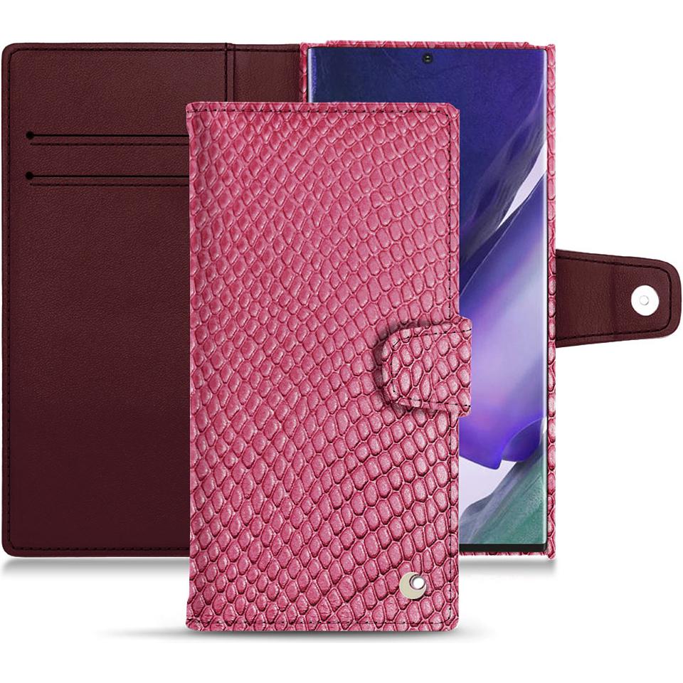 Noreve Lederschutzhülle Wallet (Samsung Galaxy Note 20 Ultra), Smartphone Hülle, Rosa