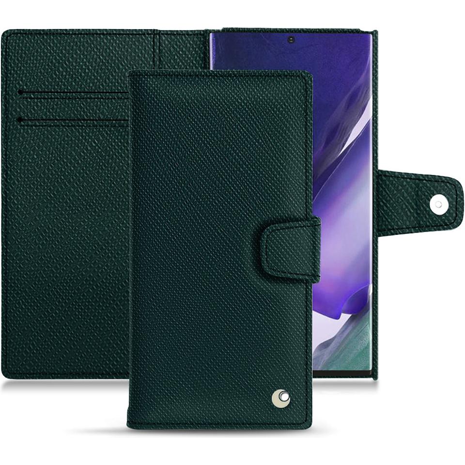 Noreve Lederschutzhülle Wallet (Samsung Galaxy Note 20 Ultra), Smartphone Hülle, Grün