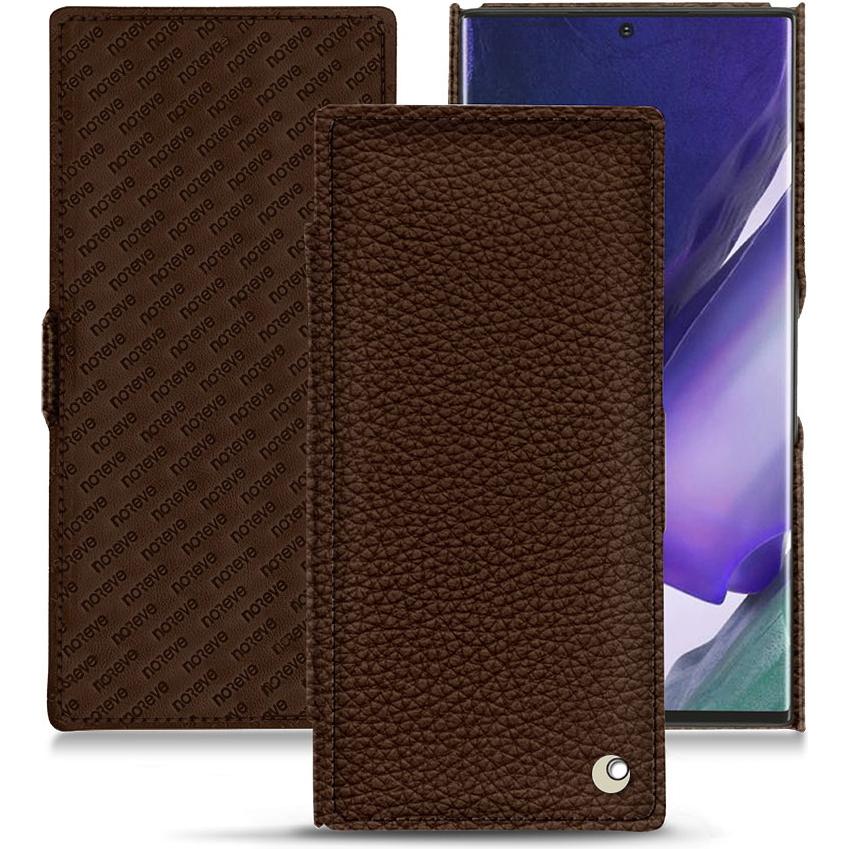 Noreve Lederschutzhülle horizontal (Samsung Galaxy Note 20 Ultra), Smartphone Hülle, Braun
