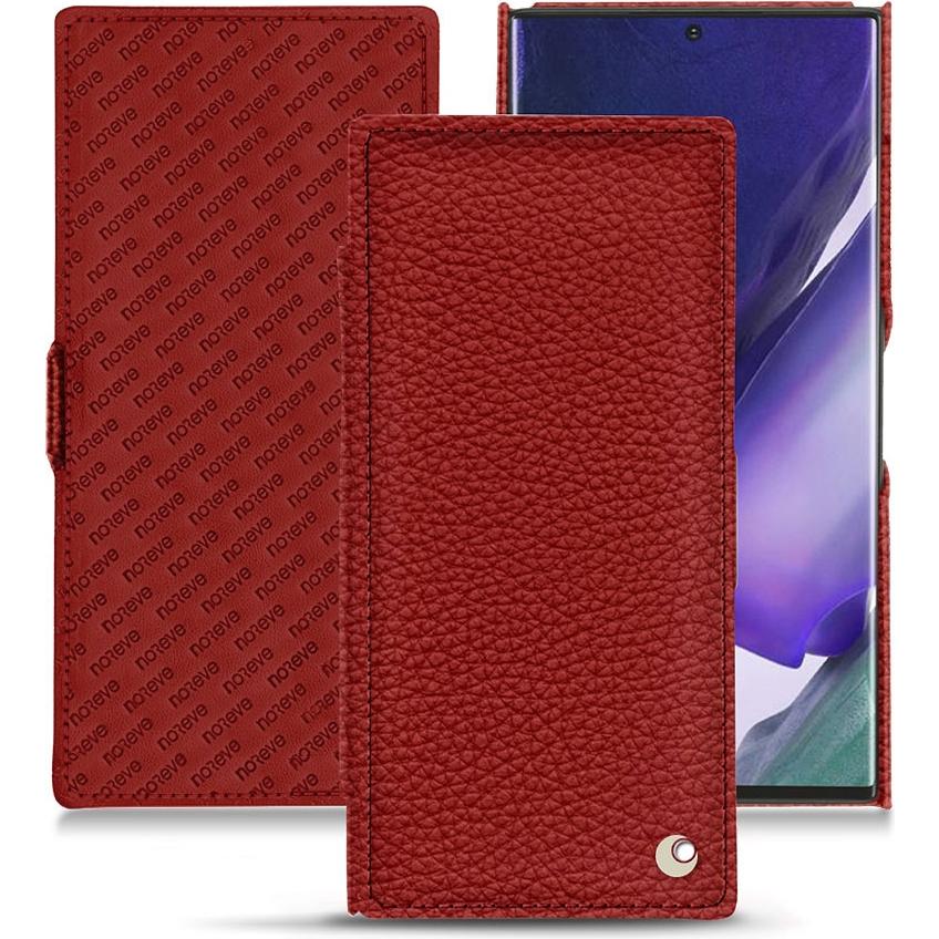 Noreve Lederschutzhülle horizontal (Samsung Galaxy Note 20 Ultra), Smartphone Hülle, Rot