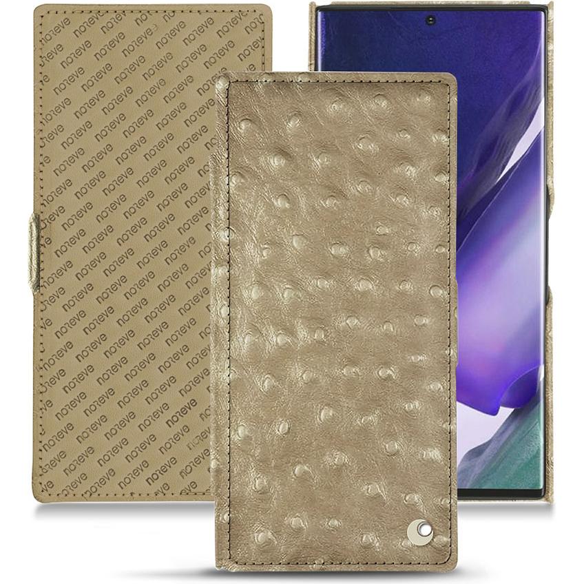 Noreve Lederschutzhülle horizontal (Samsung Galaxy Note 20 Ultra), Smartphone Hülle, Beige