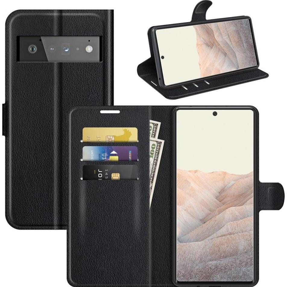 Screenguard Google Pixel 6 Pro Leather Guard Lederhülle (Google Pixel 6 Pro), Smartphone Hülle, Schwarz