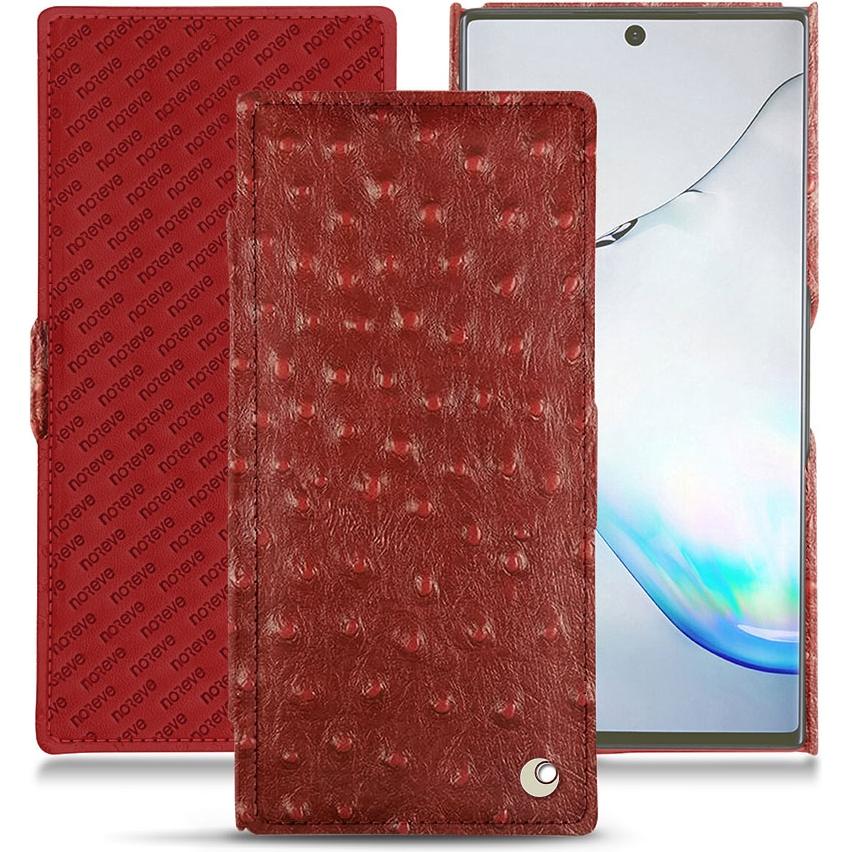 Thumbnail - Noreve Lederschutzhülle horizontal (Samsung Galaxy Note 10+), Smartphone Hülle, Rot