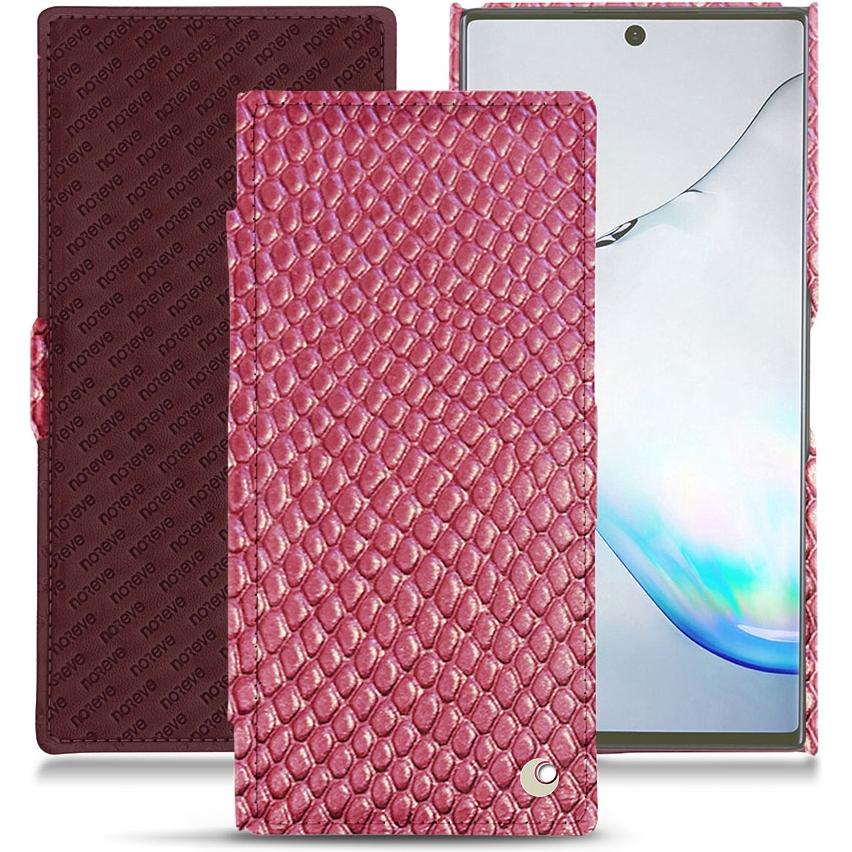 Noreve Lederschutzhülle horizontal (Samsung Galaxy Note 10+), Smartphone Hülle, Rosa