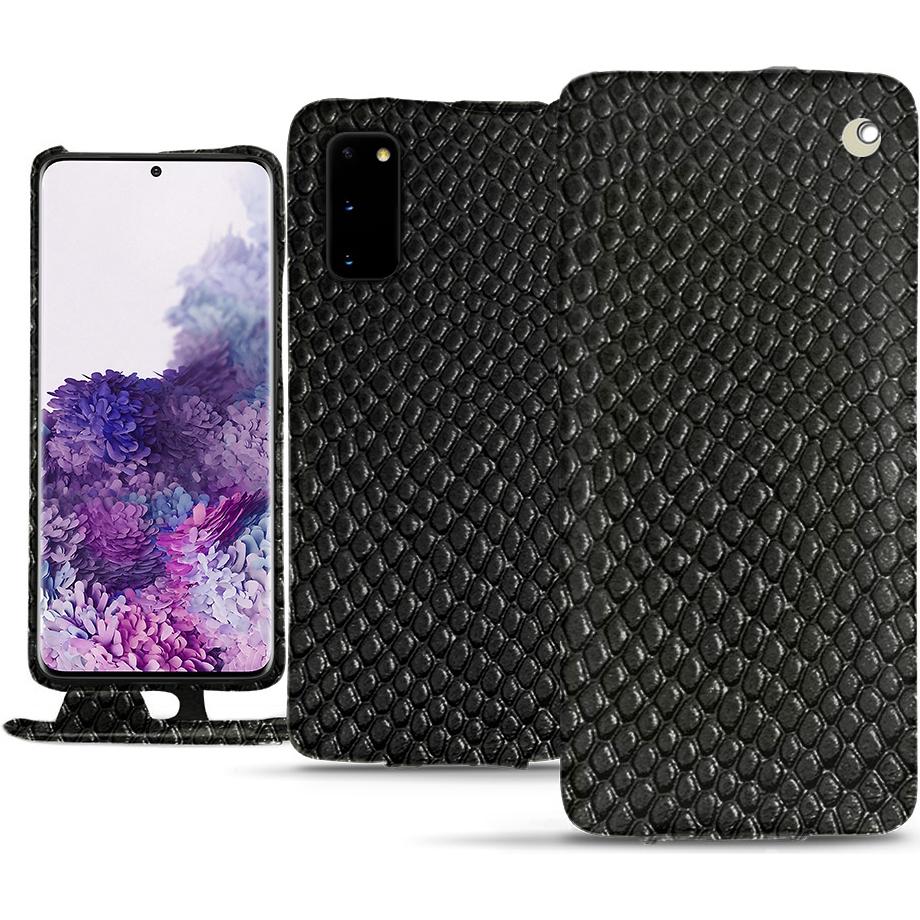 Noreve Lederschutzhülle vertikal (Samsung Galaxy S20), Smartphone Hülle, Schwarz