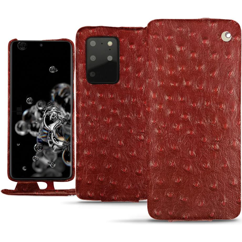 Noreve Lederschutzhülle vertikal (Samsung Galaxy S20+ 5G), Smartphone Hülle, Rot