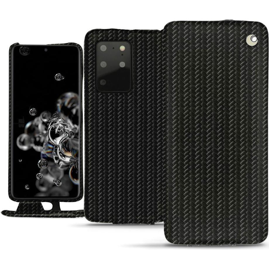 Noreve Lederschutzhülle vertikal (Samsung Galaxy S20+ 5G), Smartphone Hülle, Schwarz