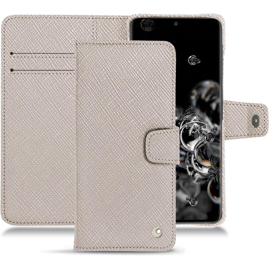 Noreve Lederschutzhülle Wallet (Samsung Galaxy S20+ 5G), Smartphone Hülle, Beige