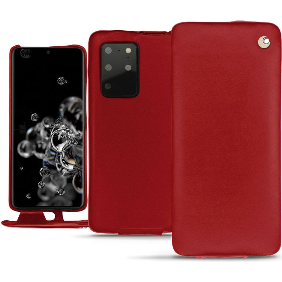 Noreve Lederschutzhülle vertikal (Samsung Galaxy S20+ 5G), Smartphone Hülle, Rot