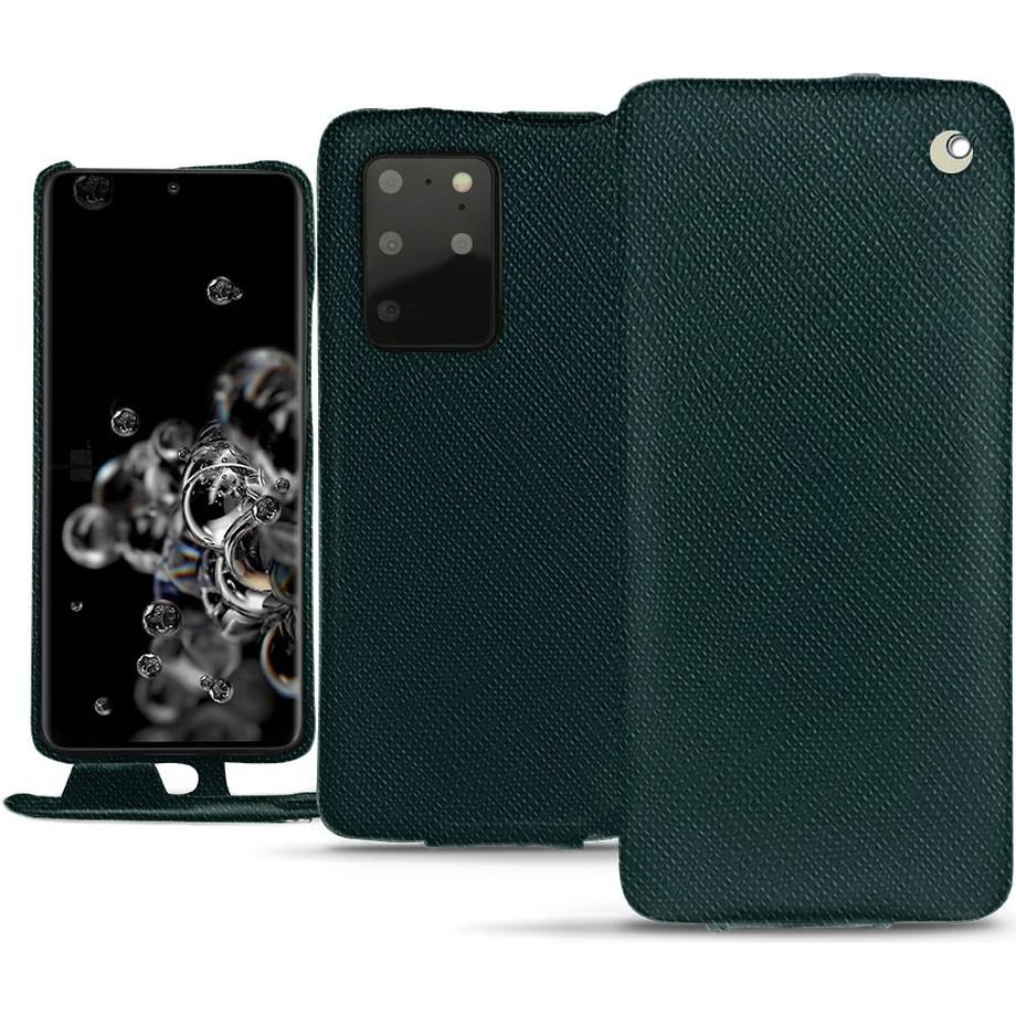 Noreve Lederschutzhülle vertikal (Samsung Galaxy S20+ 5G), Smartphone Hülle, Grün