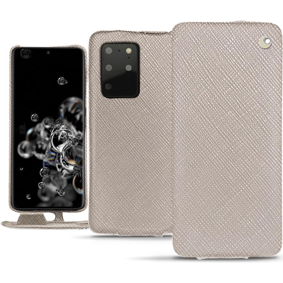 Noreve Lederschutzhülle vertikal (Samsung Galaxy S20+ 5G), Smartphone Hülle, Beige