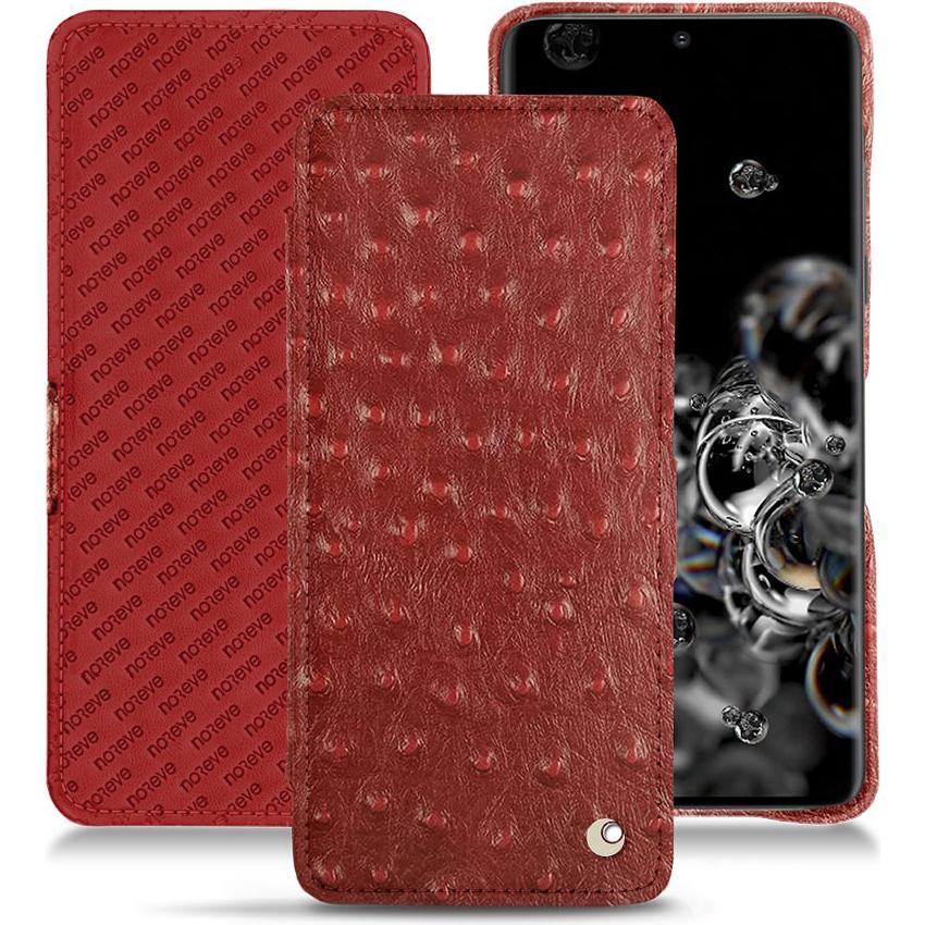 Noreve Lederschutzhülle horizontal (Samsung Galaxy S20+ 5G), Smartphone Hülle, Rot