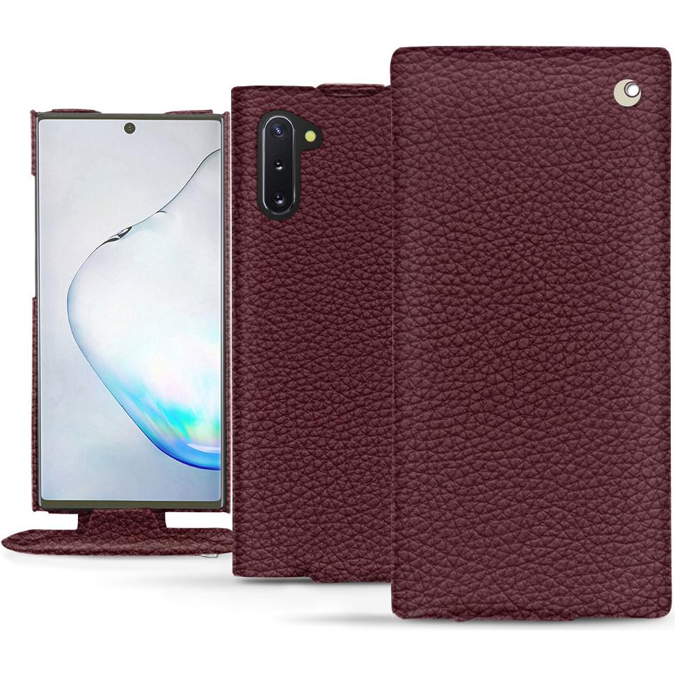 Noreve Lederschutzhülle vertikal (Samsung Galaxy Note 10), Smartphone Hülle, Violett
