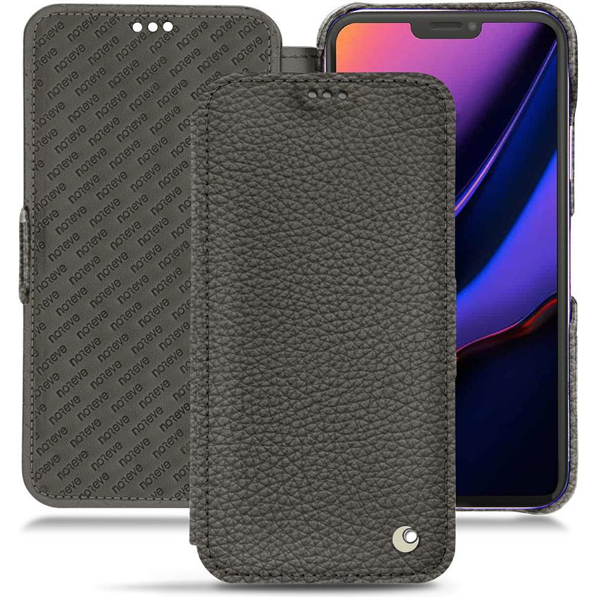 Noreve Lederschutzhülle horizontal (Apple iPhone 11 Pro), Smartphone Hülle, Grau