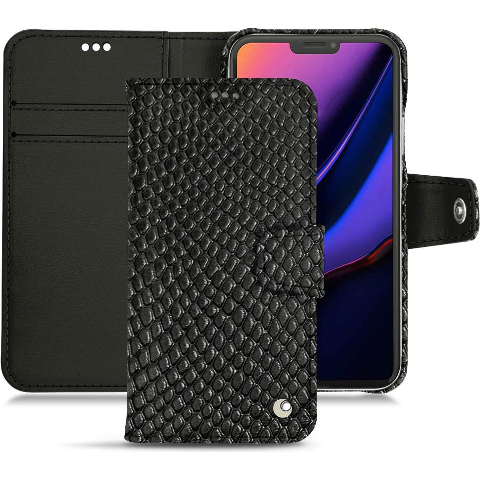 Noreve Lederschutzhülle Wallet (Apple iPhone 11 Pro), Smartphone Hülle, Schwarz