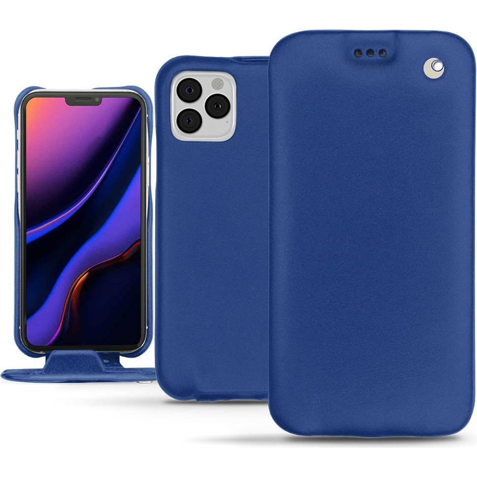 Noreve Lederschutzhülle vertikal (Apple iPhone 11 Pro), Smartphone Hülle, Blau