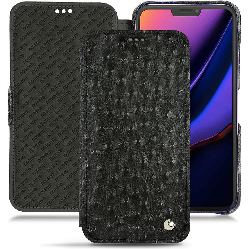 Noreve Lederschutzhülle horizontal (Apple iPhone 11 Pro), Smartphone Hülle, Schwarz