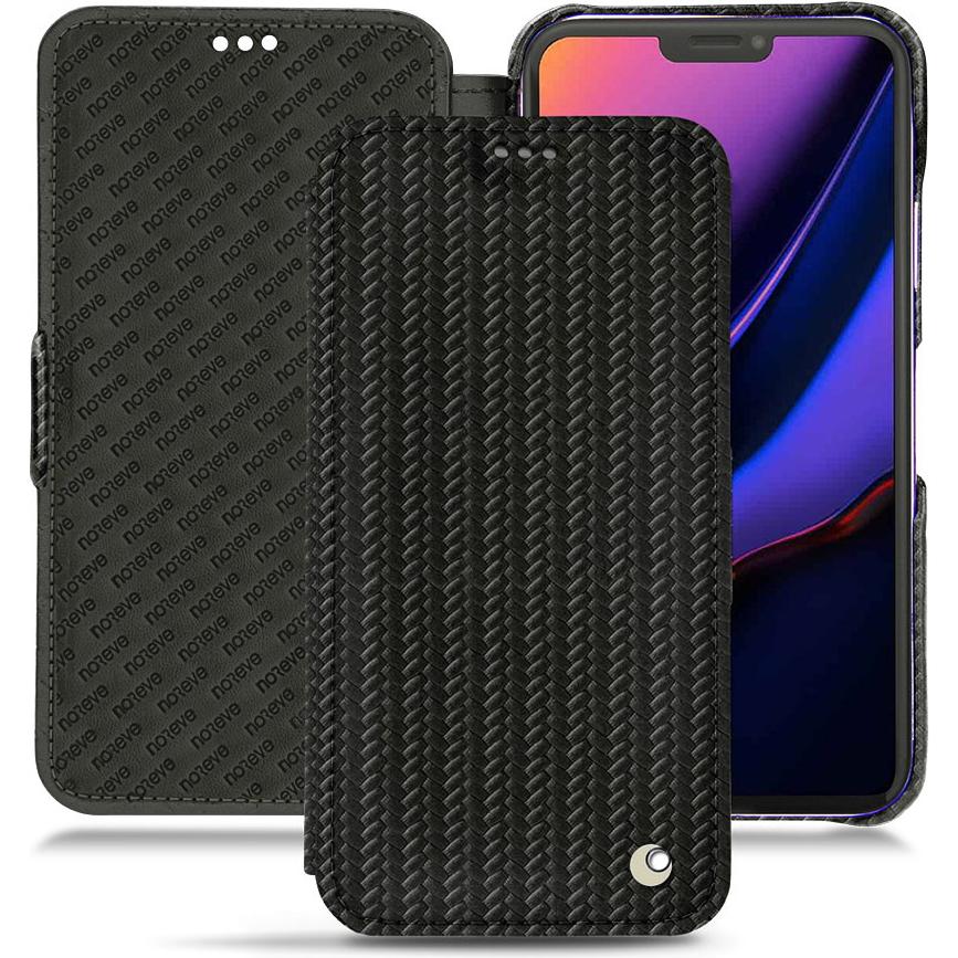 Noreve Lederschutzhülle horizontal (Apple iPhone 11 Pro), Smartphone Hülle, Schwarz