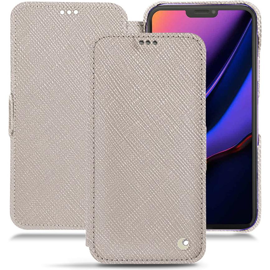 Noreve Lederschutzhülle horizontal (Apple iPhone 11 Pro), Smartphone Hülle, Beige