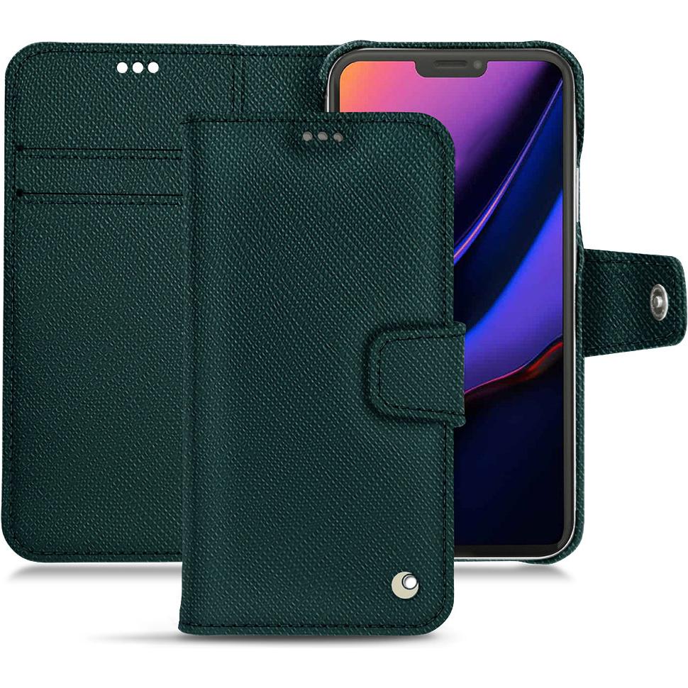 Noreve Lederschutzhülle Wallet (Apple iPhone 11 Pro), Smartphone Hülle, Grün
