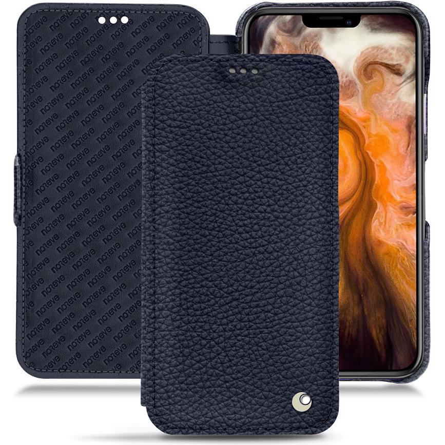 Noreve Lederschutzhülle horizontal (Apple iPhone 11 Pro Max), Smartphone Hülle, Violett